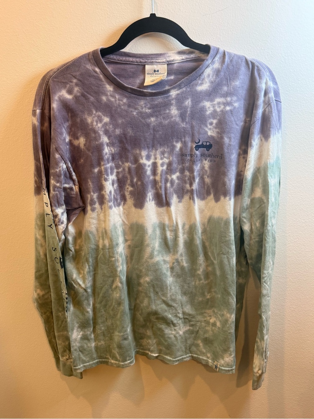 Simply Southern Collection Long Sleeve Tie Dye Graphic Tee Medium
